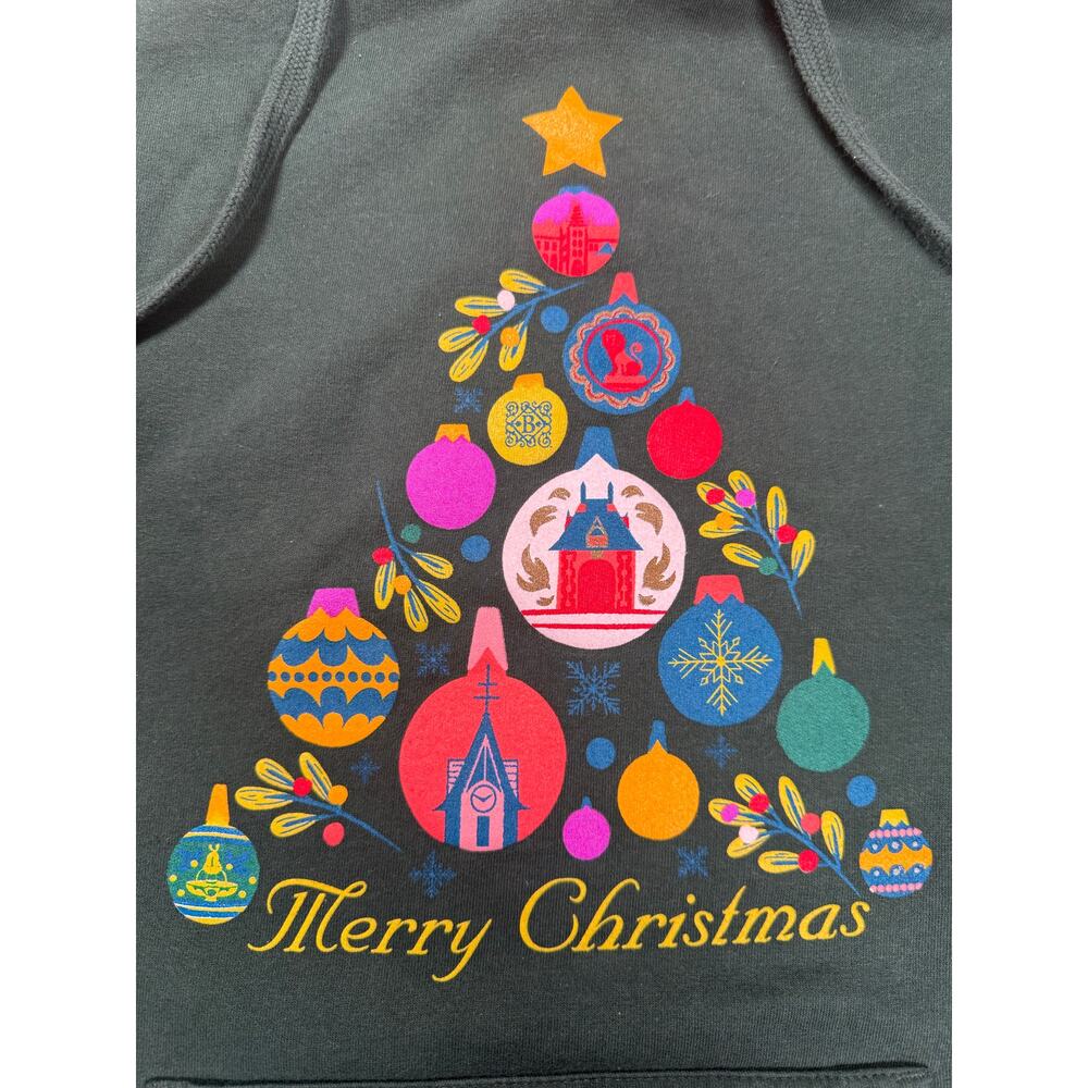 BILTMORE Christmas Hoodie Green Adult Size LARGE Tree Ornaments - Picture 3 of 9